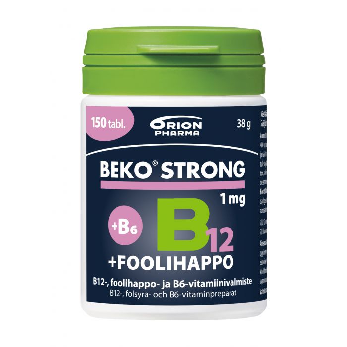 Beko Strong B12+Foolihappo+B6 150 Tabl - B-12 Vitamiinit - Vitamiinit ...