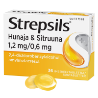 STREPSILS HUNAJA & SITRUUNA 1,2/0,6 mg 36 fol imeskelytabletti