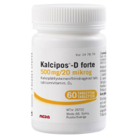 KALCIPOS-D FORTE 500 mg/20 mikrog 60 kpl tabletti, kalvopäällysteinen