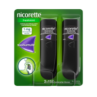 Nicorette Freshmint 1 mg/annos 2x150 annosta sumute suuonteloon