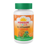 Minisun D-vitamiini Pehmokonna Junior 10 mikrog 60 kpl pureskeltava pehmytpala