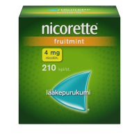 Nicorette Fruitmint 4 mg 210 kpl lääkepurukumi