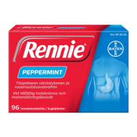 RENNIE PEPPERMINT 96 fol imeskelytabletti