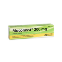 MUCOMYST 200 mg 25 kpl poretabletti