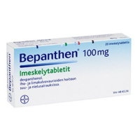 BEPANTHEN 100 mg 20 fol imeskelytabletti