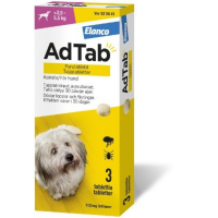 AdTab 112 mg 3 fol purutabletti koiralle (> 2,5–5,5 kg)