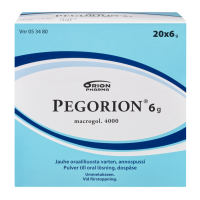 PEGORION 6 g 20 x 6 g jauhe oraaliliuosta varten, annospussi