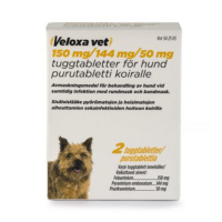 Veloxa vet 150 mg / 144 mg / 50 mg 2 fol purutabletti