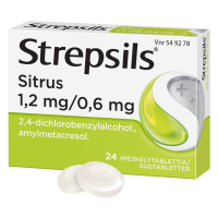 STREPSILS SITRUS 1,2/0,6 mg 24 fol imeskelytabletti