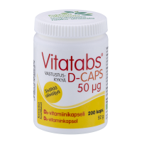 Vitatabs D-Caps 50 mikrog 200 kaps