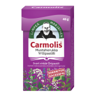 Carmolis mustaherukka yrttipastilli 12 x 45 g