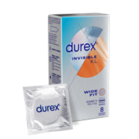 Durex Invisible XL Wide Fit Kondomi 8 kpl