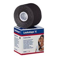 Leukotape K musta kinesioteippi 5 cm x 5 m 1 rulla