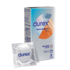 Durex Invisible XL Wide Fit Kondomi 8 kpl