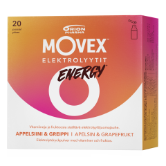 Movex Elektrolyyttijuomajauhe Energy 20 annospussia